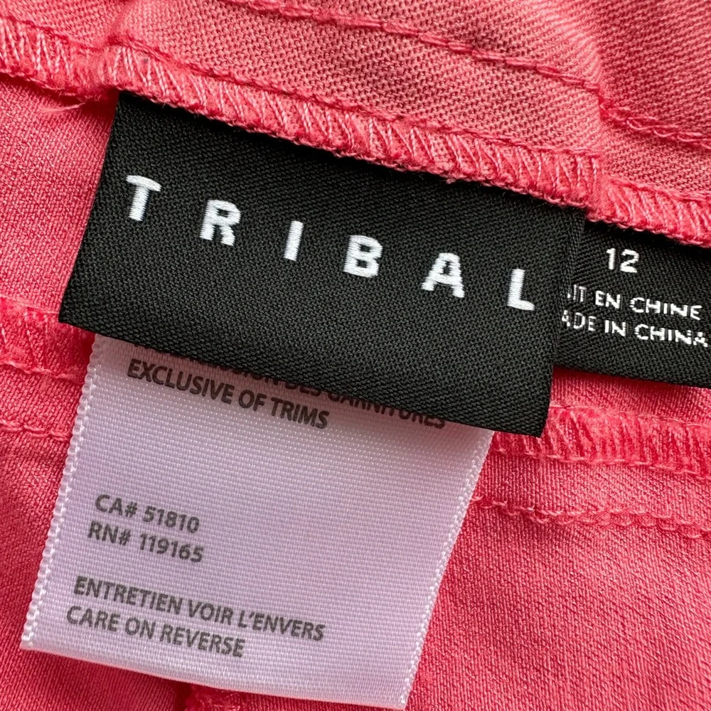 Tribal Pull on Shorts size 12 with 2 front pockets and faux fly - Picture 6 of 11